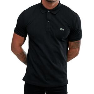 Lacoste Polo Shirt Classic Fit 100% Cotton Short Sleeve Collared Black 4XL